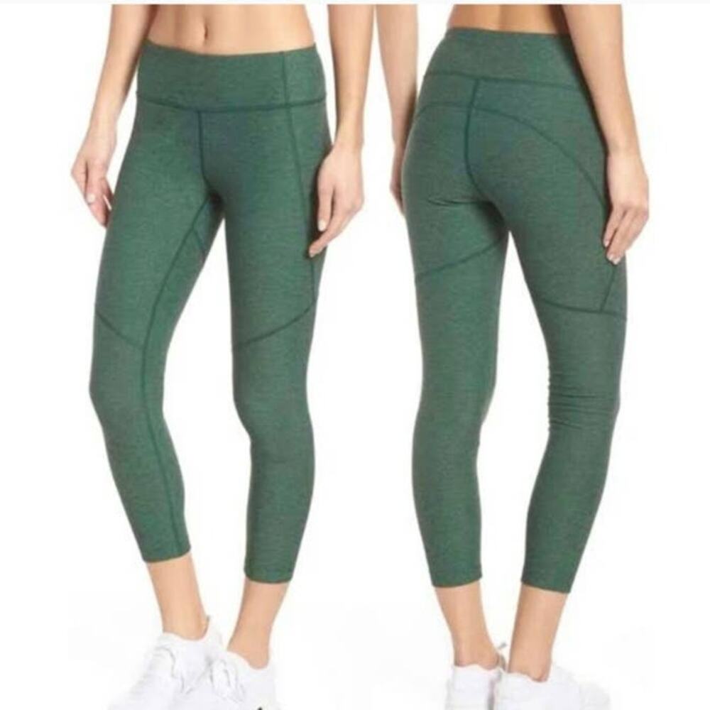 Outdoor voices green cropped athletic leggings size extra small